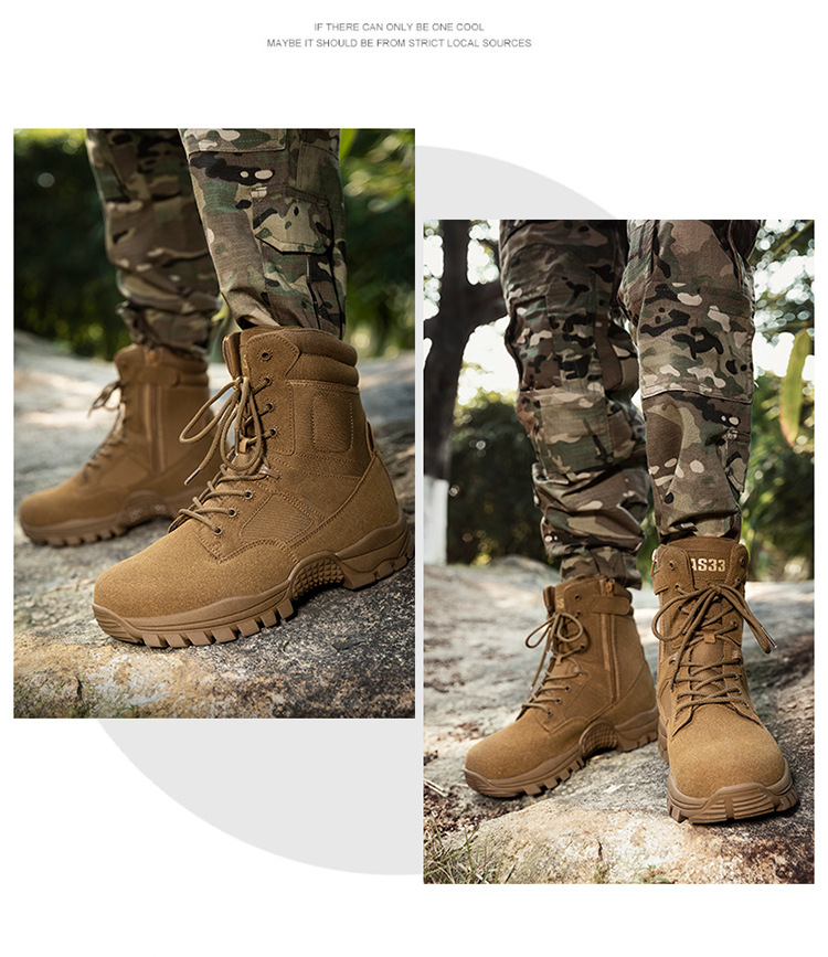 New outdoor special forces training boots large size for tactical boots men and women wear-resistant combat boots hiking desert hiking boots_voghion.com