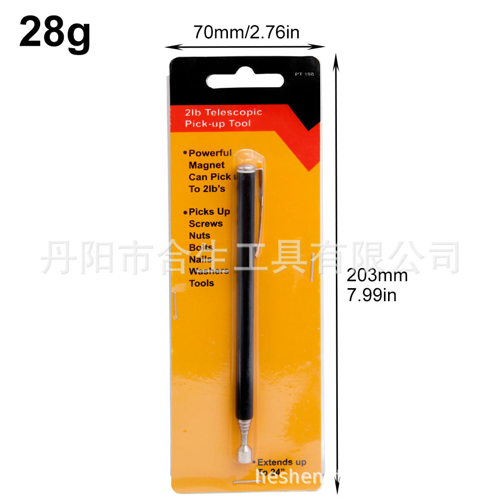 Retráctil magnético portátil pick-up con clip de la pluma imán de succión de hierro palo de succión herramienta de recogida