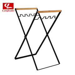 Nordic iron folding garbage rack garbage bag special rack home kitchen picnic barbecue plastic bag holder