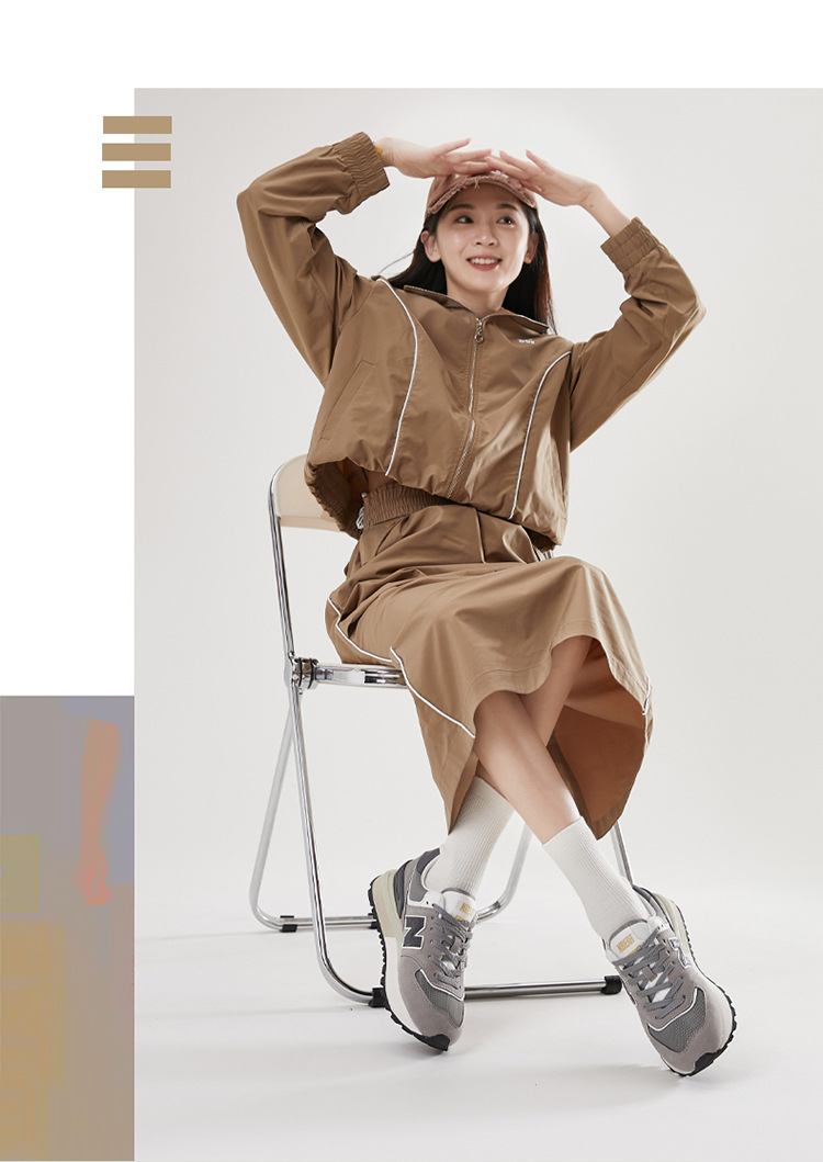 Giày thể thao unisex cổ điển tăng chiều cao đế dày phong cách Balance 574 — màu xanh đậm chi tiết 19