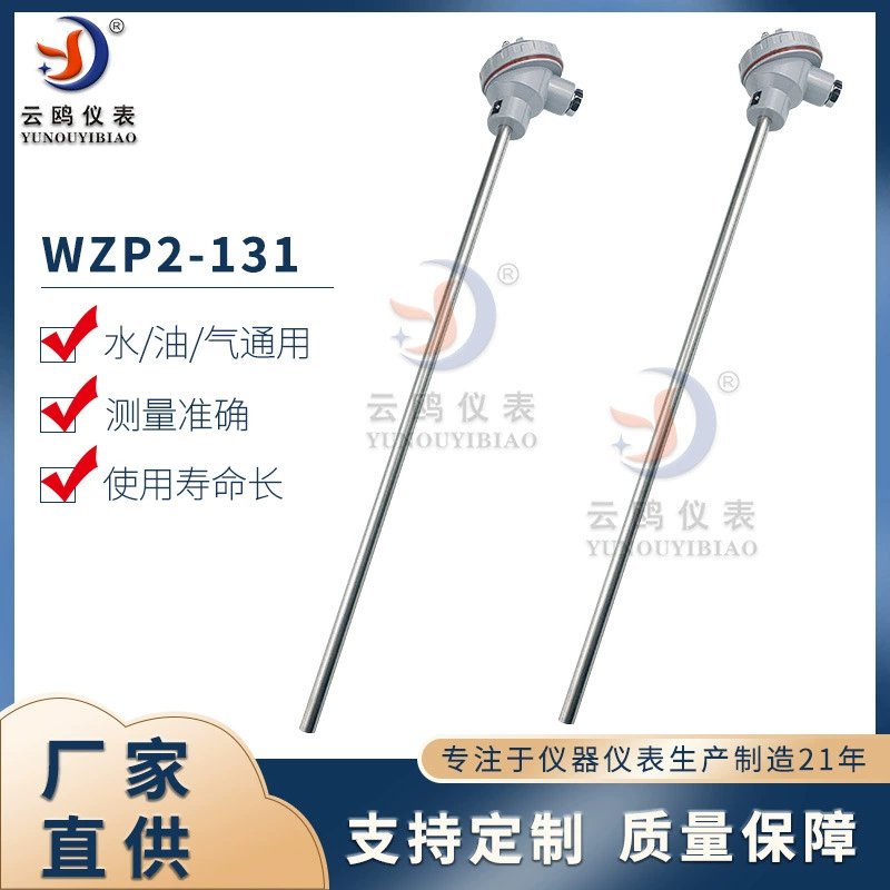 Двухъядерный датчик температуры PT100 Platinum 12 в сборе Безрезьбовая установка WZP2-131 двойное тепловое сопротивление