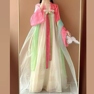 2025新款夏季超仙汉服女唐制一片式齐胸破裙全套古装日常古风汉服
