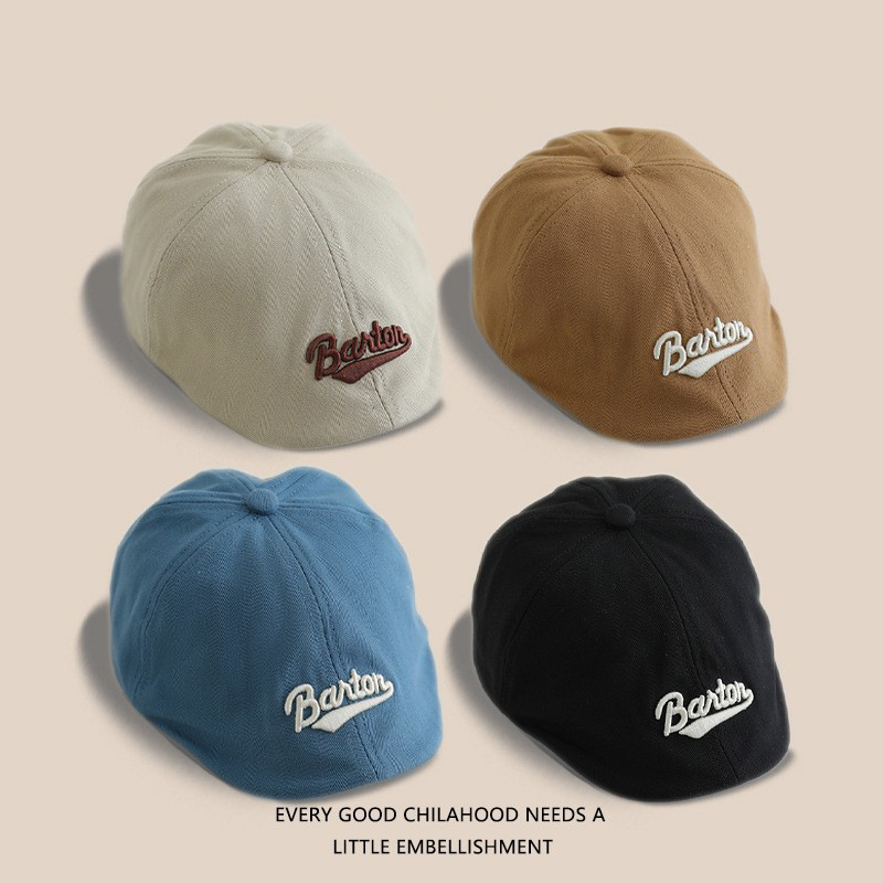 Sombreros para bebés coreanos primavera y otoño delgados estilo extranjero boina versátil para niños sombreros de boca de pato para niñas sombreros de verano hacia adelante