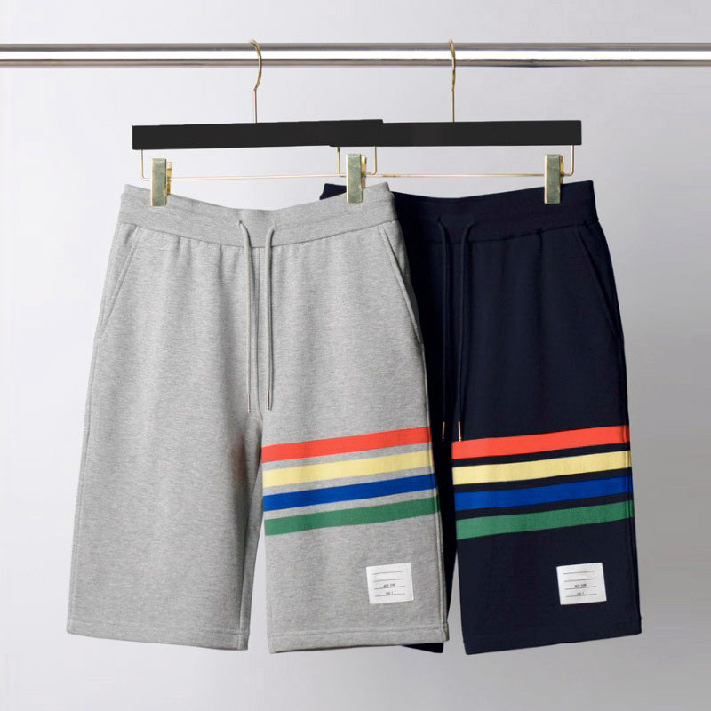 Trendy Factory-Dyed Color-Block Four-Stripe New Casual Shorts Mid-Length A1138-1 Trendy Factory-Dyed Color-Block Four-Stripe New Casual Shorts Mid-Length A1138-1