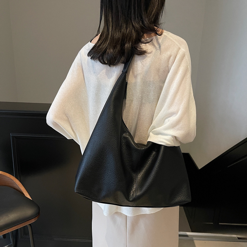 Casual de cuero suave de gran capacidad bolso de brazo para mujeres 2024 nueva textura versátil bolso de hombro de alta calidad bolso de viaje de trabajo