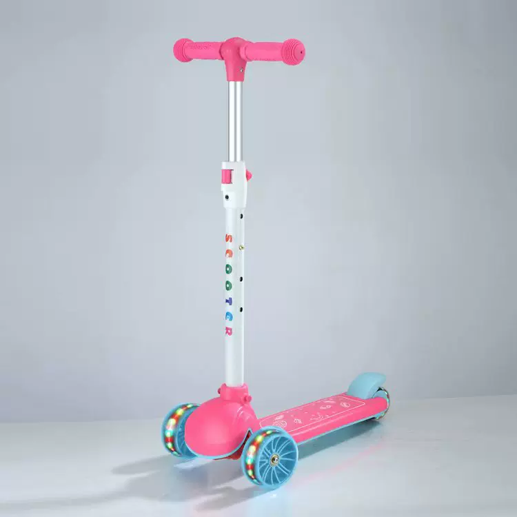 Детский съемный полиуретановый светящийся самокат, оптом, 2-3-6 лет