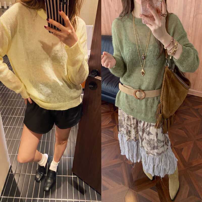 【Featured】Yuran 26 New Early Autumn Collection: Soft, Slightly Sheer Cardigan in Silk, Mohair, and Wool Yarn Knit 【Featured】Yuran 26 New Early Autumn Collection: Soft, Slightly Sheer Cardigan in Silk, Mohair, and Wool Yarn Knit