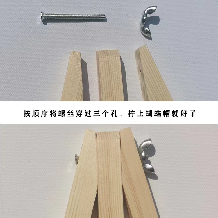 Venta directa de fábrica montado DIY soporte de madera digital pintura al óleo soporte de madera maciza soporte de exhibición ángulo ajustable 50*65 universal