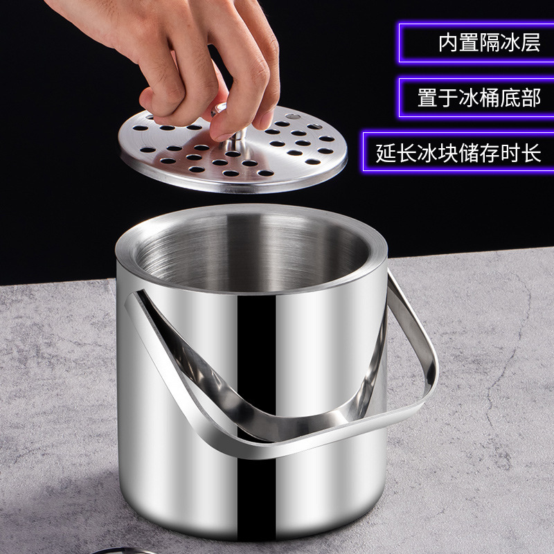 304 barril de hielo de acero inoxidable barril de champán barril de hielo portátil al aire libre bar de música bar ktv vino frío cerveza