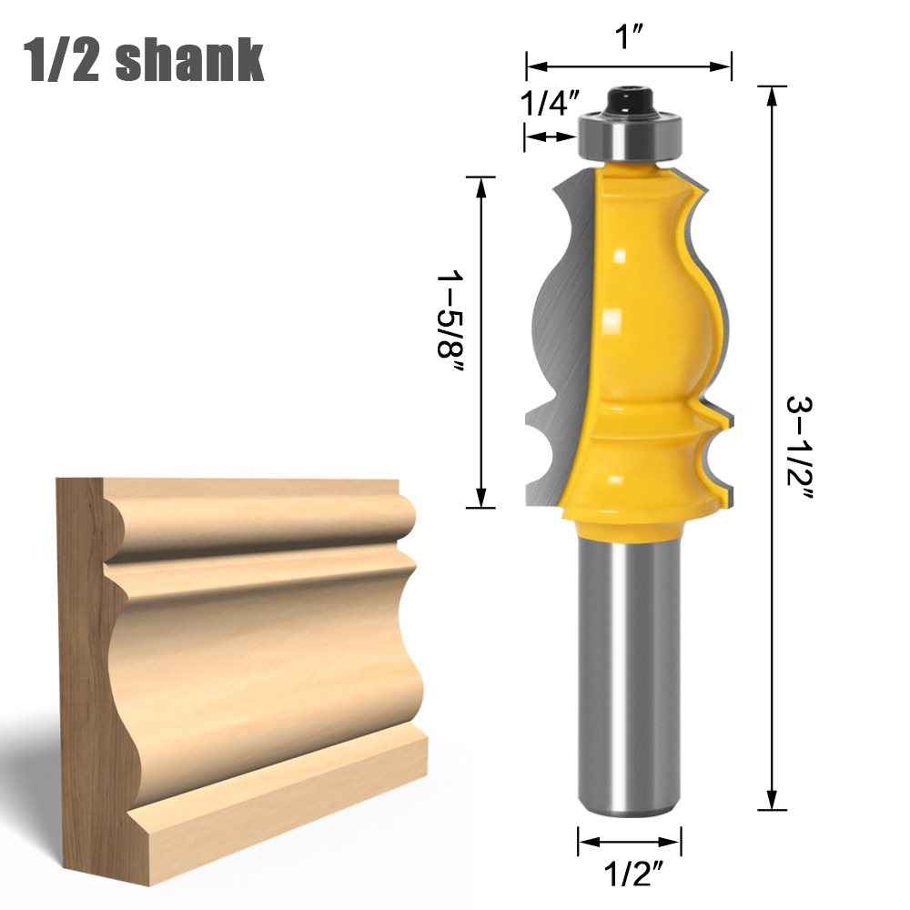 Exportación 1/2 mango de cola de pescado barandilla cuchillo de carpintería cuchillo de recorte carpintería fresadora grabado cuchillo línea cuchillo pintura amarilla