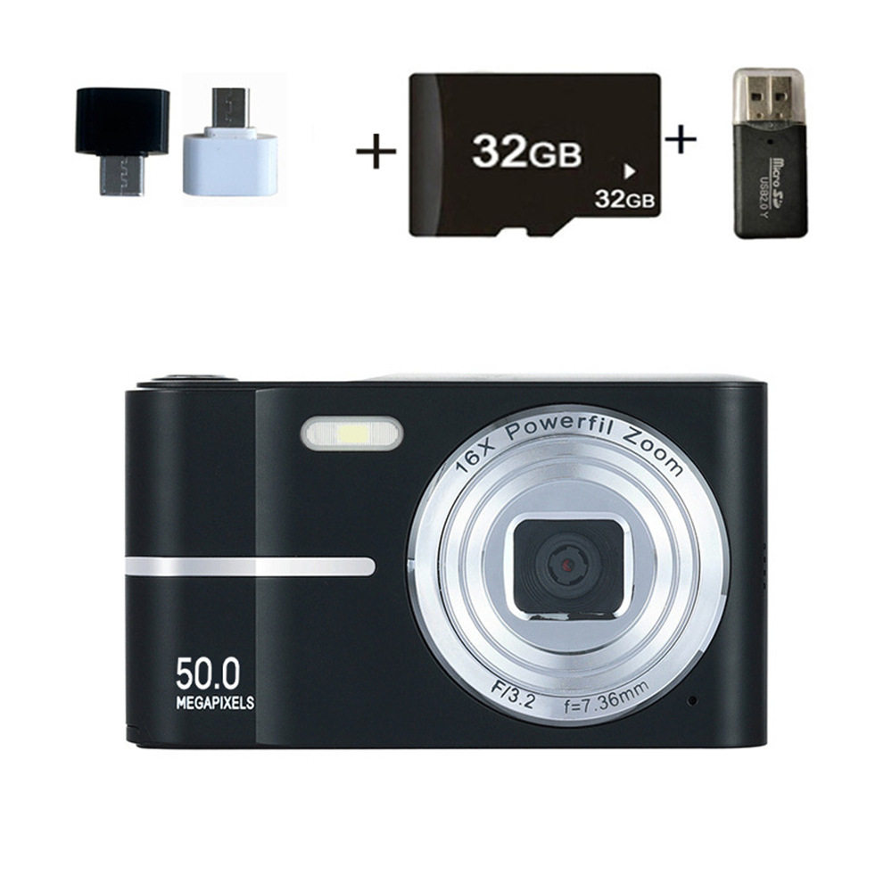 Black + 32g memory card + card reader + android adapter