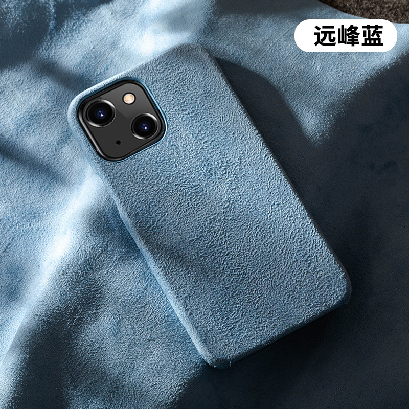 For Apple 16Pro mobile phone case iPhone15 half package 11XSMax microfiber suede 14 high-grade protective cover