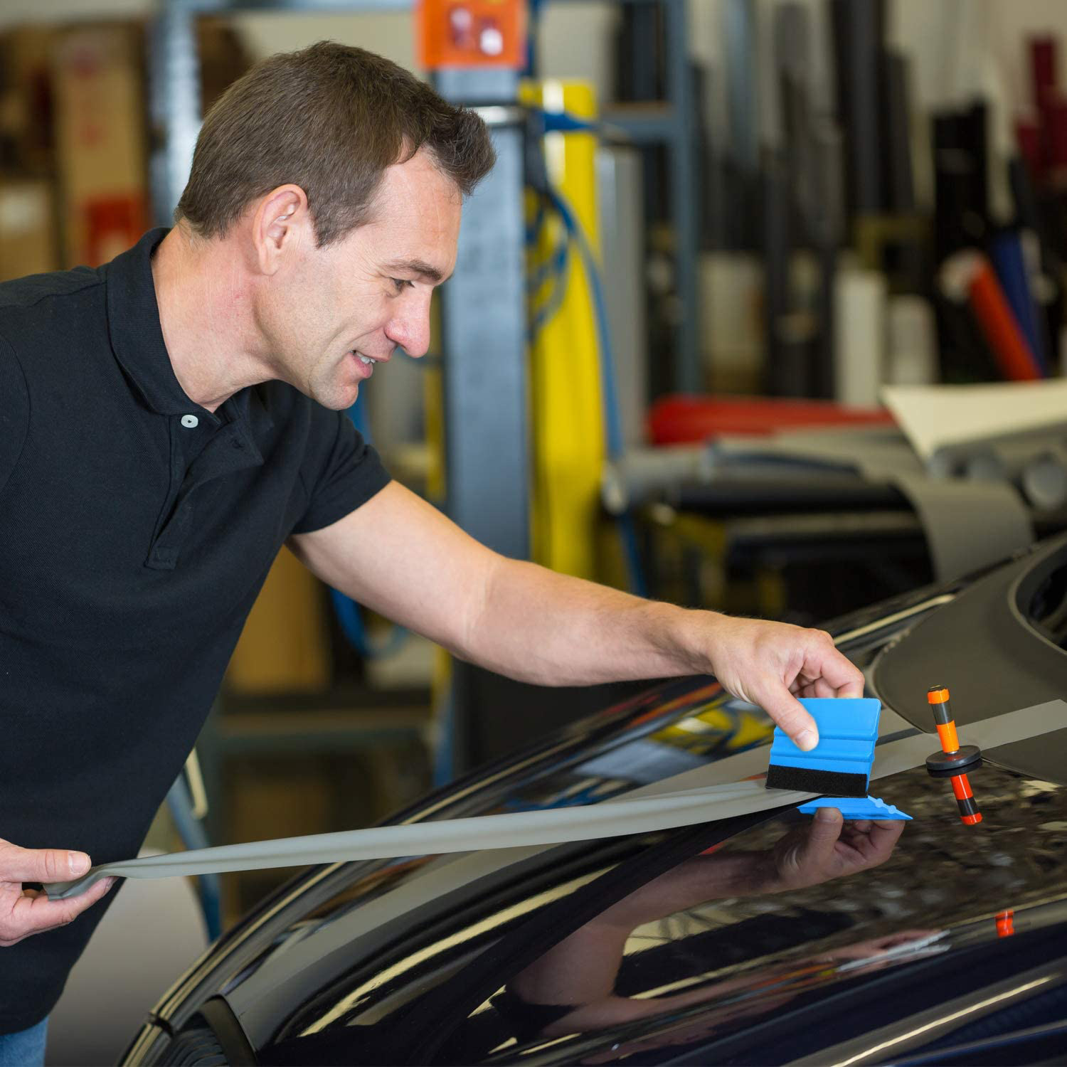 10 piezas de película de coche herramienta cinturón Dispositivo de reparación de película, raspador de borde de fieltro, película de vinilo raspador de calcomanía, etiqueta engomada