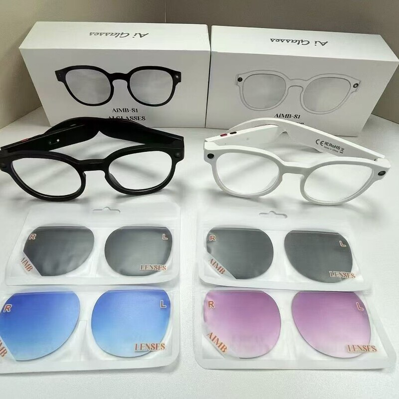 Cross-Border Aimb-S1 Shooting Glasses with Ai Smart Translation, Anti-Shake, 500W High-Definition, Interchangeable Prescription Lenses for Photography Cross-Border Aimb-S1 Shooting Glasses with Ai Smart Translation, Anti-Shake, 500W High-Definition, Interchangeable Prescription Lenses for Photography