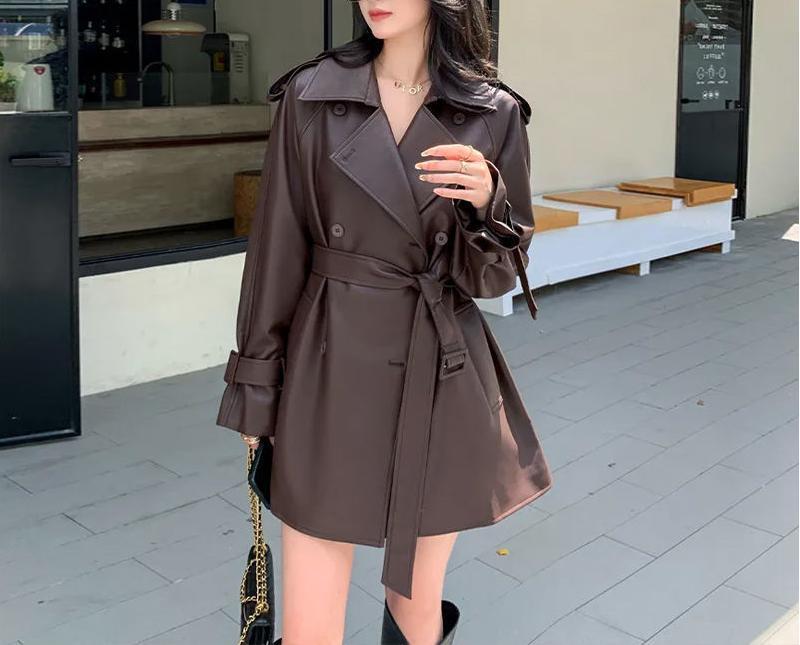 御姐范新款皮衣女韩版时尚小个子皮夹克春秋季皮风衣外套女高级感|undefined