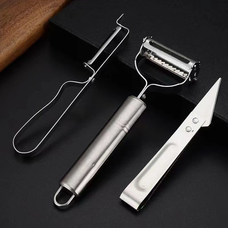 Cabbage Grater Stainless steel Three multi-function Paring knife kitchen One Fruit planing Hair clip