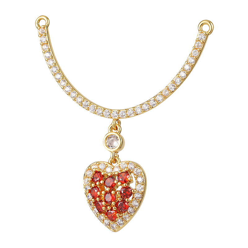 Joyas transfronterizas colgante de rubí esmeralda ligero de lujo accesorios de acero de titanio collar no decolor cadena clavícula