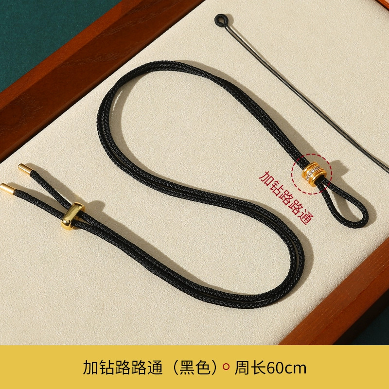 Laopou con colgante de oro cuerda tejida a mano brújula de ocho tesoros cuerda de colgante de jade de seguridad cuerda de grasa