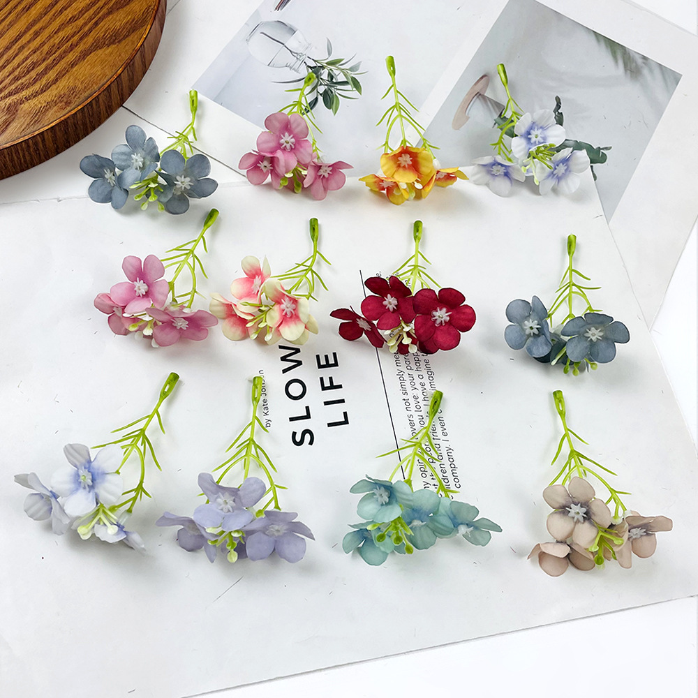 Simulación de color 4 hormigones margarita DIY tocado de flores de pinza material paquete de accesorios de fabricación de props de fotografía en el hogar