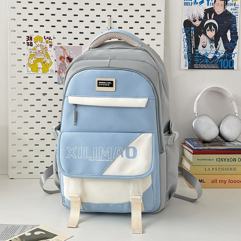 Mochila escolar de gran capacidad para estudiantes de secundaria