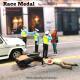 RM1:64 doll model hand-run car check drunk driving miniature sand table villain traffic police Japanese police suit