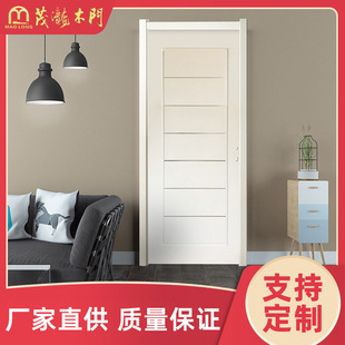 Одно -открытый дверной композитный сплошные деревянные производители дверей индивидуальные простые плоские двери краски неуклонно прочные дверь спальни в помещении