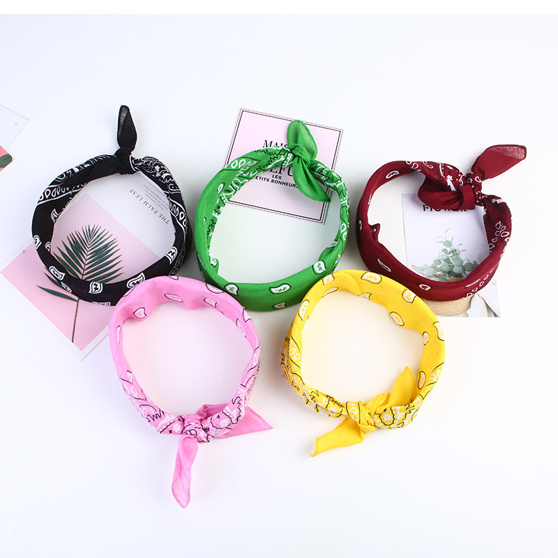 European and American Cycling Square Scarf Cashew Hip-Hop Headscarf Magic Mask Outdoor Sports Cross-Border Hip-Hop Headband Manufacturer Wholesale