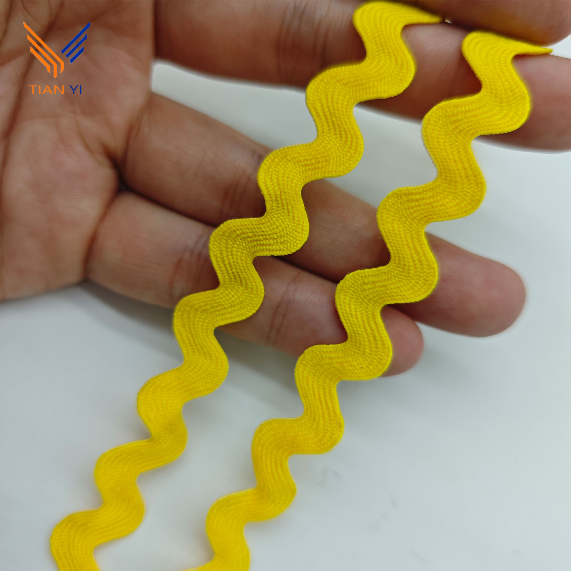 9MM tejido con borde curvo correas onduladas cortina almohada decoración de mochila Lolita Hanfu encaje en forma de S accesorios