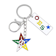 新款OES铭牌五角星包包挂件轻奢优雅时尚钥匙扣装饰品挂件热卖