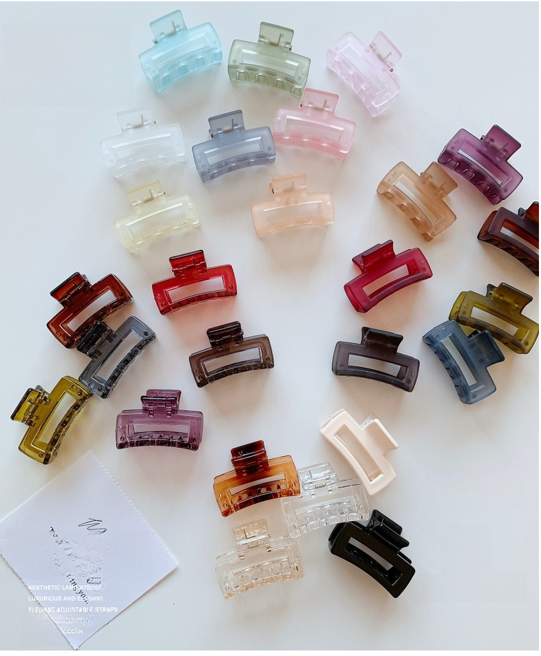 Acrylic Hair Claw Clip For Ponytail And Bangs Styling Accessory_voghion.com
