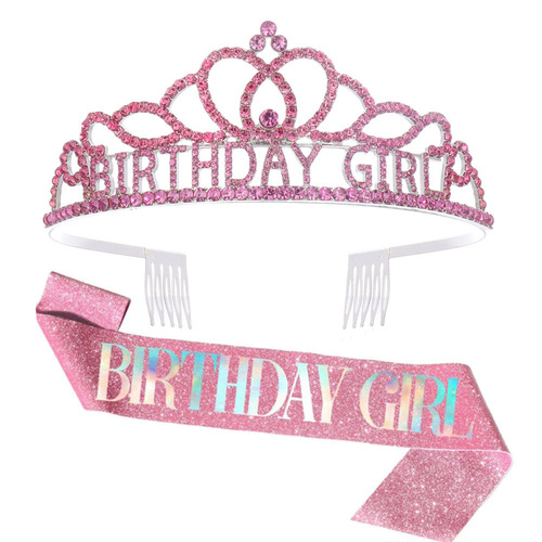 Amazon BIRTHDAY QUEEN Queen Love Birthday Crown Ceremony Belt Ribbon Shoulder Strap Party Supplies
