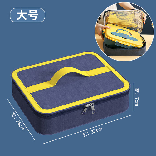 Denim Aluminum Foil Insulated Bag Wholesale Portable Fast Food Takeaway Bag Outdoor Picnic Student Lunch Bag Lunch Out