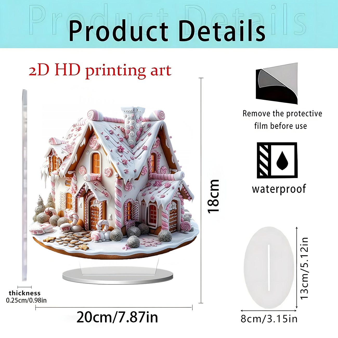 Nuevos productos transfronterizos Santa Claus y unicornio 2D acrílico decoraciones para el hogar decoraciones de escritorio de vacaciones