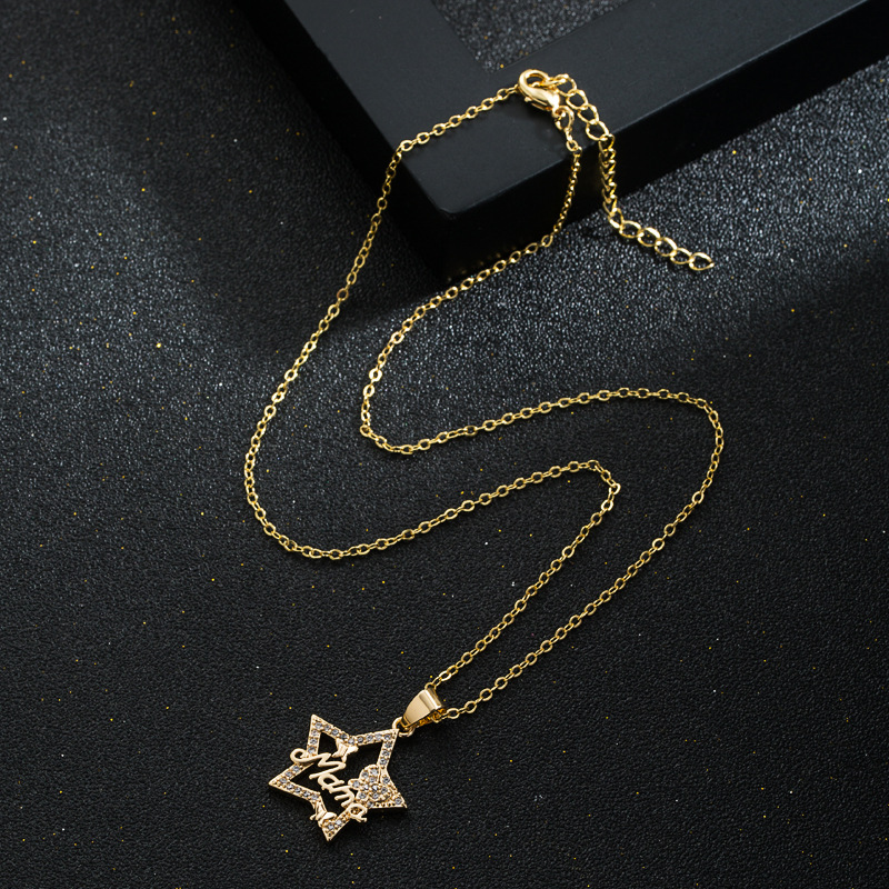 Collier Avec Pendentif Papillon Pentagramme Micro Incrusté Pour La Fête Des Mères display picture 4