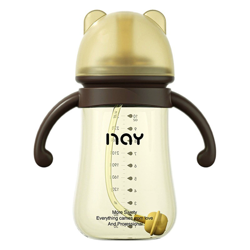 Детская бутылочка без olm, нано-серебряная антибактериальная соломенная чашка широкого диаметра, антиколиковая, с ручкой производителя, готовая к трансграниченному