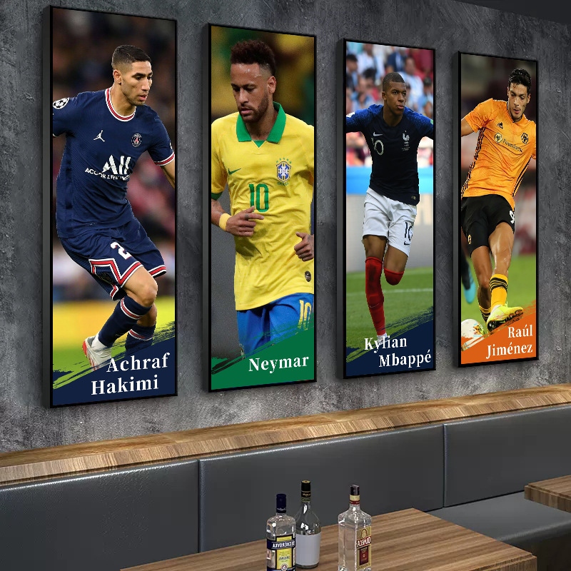 背景壁クラブ壁画ワールドカップサッカースタースポーツ宝くじバーktvバッグ間掛け絵装飾画|undefined