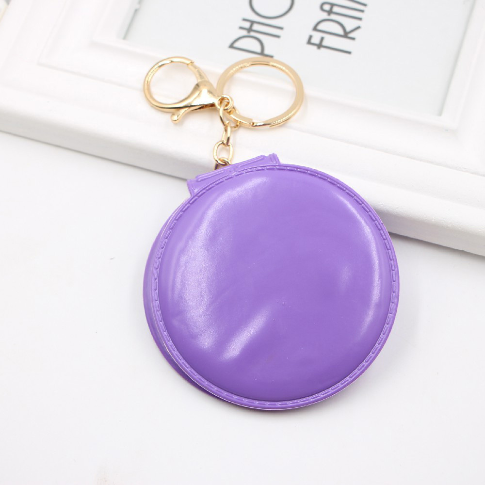 10-color Double-sided Small Mirror Bag Pendant Folding Makeup Small Makeup Mirror Ladies Boutique Gift Keychain display picture 10