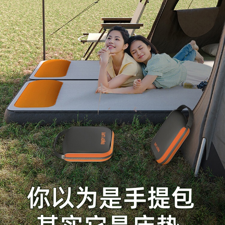 Inflatable Mattress, Thickened, Heightened, and Enlarged for Outdoor Camping, Single-Person Floor Sleeping, Foldable Bed, Double-Person Portable Air Mattress