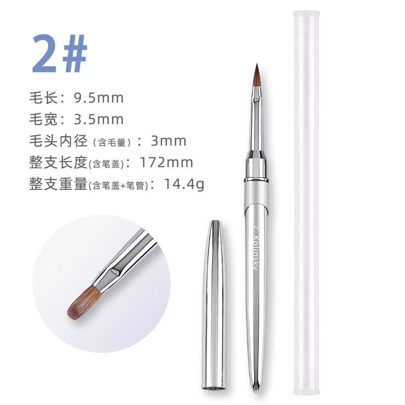 Venta directa de fábrica transfronteriza nuevo pelo de visón uñas arte pluma de cristal Kolinsky100 puro pelo de visón pluma de cristal tallada