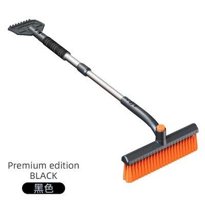 Kempinq və səyahət removal artifact window glass defrost - no-specifications-upgraded-black-rotating-brush-head-bold-alloy-rod-detachable-defrost-ice-shovel-snow-scraping