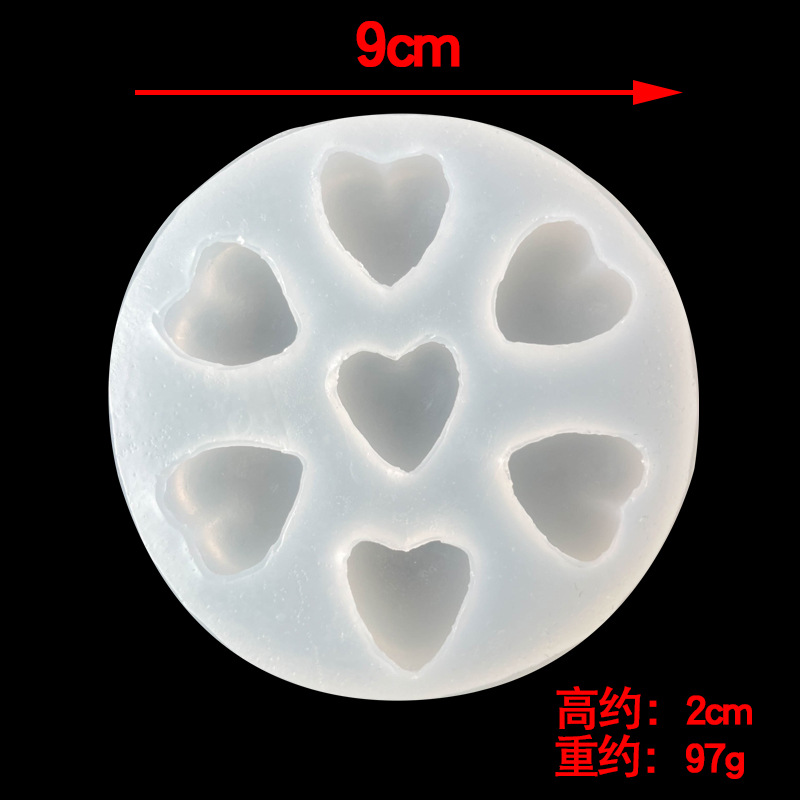 Tridimensional Pequeño amor Día de San Valentín pastel de chocolate decoración ritmo seco en forma de corazón fondant herramienta para hornear molde de silicona