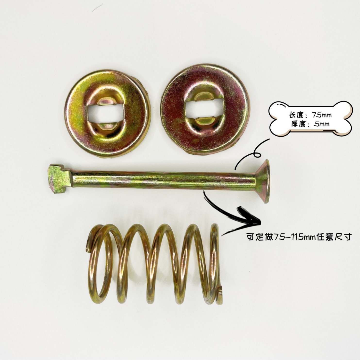 Aplicable a Toyota Nissan Mazda Honda tambor freno delantero pin pin remaches resorte reparación