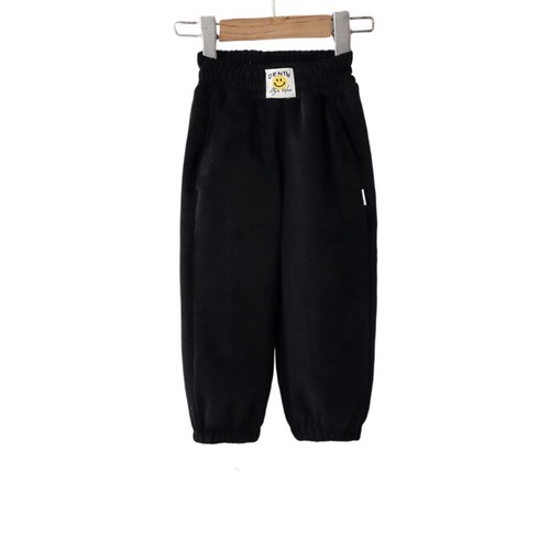 Children's Fleece Pants Boys' Sports Pants Middle and Big Children's Outerwear Integrated Fleece Sweatpants Girls' Thickened Warm Children's Pants 