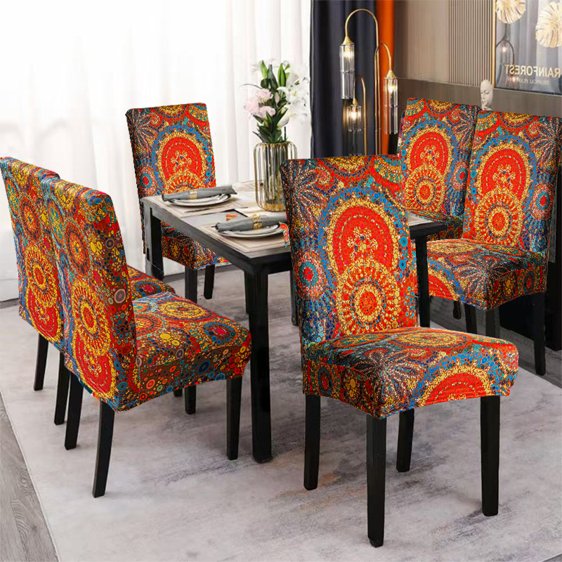Transfronterizos para la silla elástica de color de la atmósfera de la silla de comedor cubierta de silla antideslizante doméstica cubierta de silla al por mayor