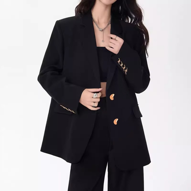 Small Suit Jacket for Women 2025 New Early Autumn Business Casual Elegant Lady-Like Super Popular Black Suit