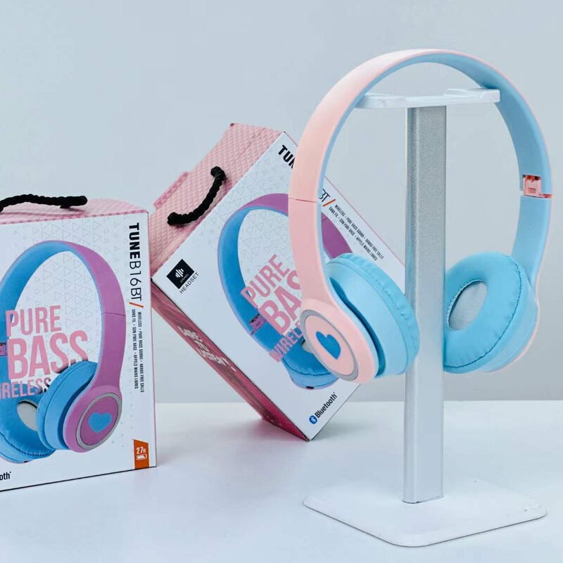 B16BT cross-border new color matching headset Bluetooth headset card-inserting folding wireless headset Source factory wholesale