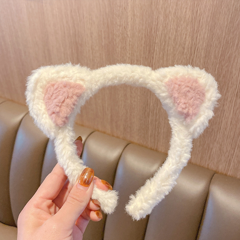 Corea del Sur vende lindas orejas de gato, diademas, diademas de felpa de niña dulce, diademas de todo fósforo, diademas para lavar la cara, diademas