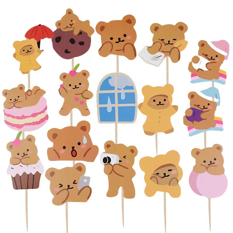 Set, with little bears, 16 pieces