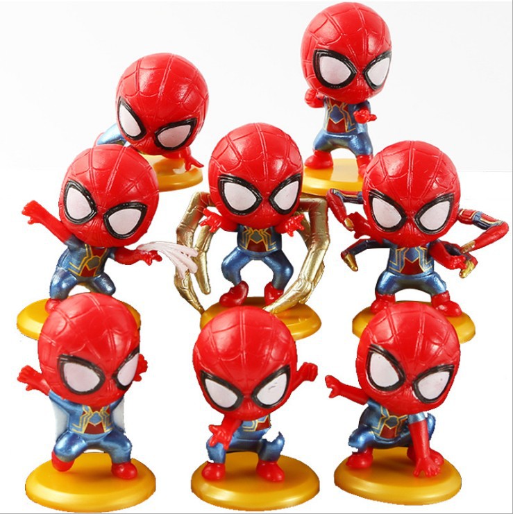 Red de celebridades Spider-Man Decoración de pasteles Adornos para hornear para niños Vestir Muñeca de cumpleaños Modelo de muñeca Plug-in