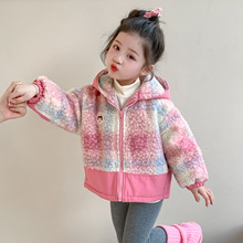 女童外套秋冬款2025新款洋气女宝宝秋季夹棉加厚上衣儿童冬薄棉衣